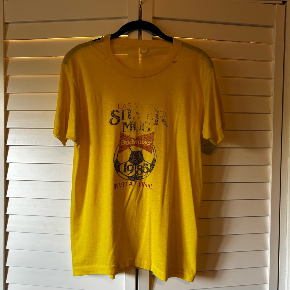 1985 Vintage Yellow Budweiser Shirt